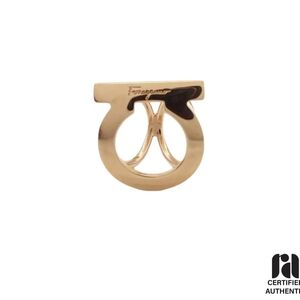 Salvatore Ferragamo Gold Scarf Ring